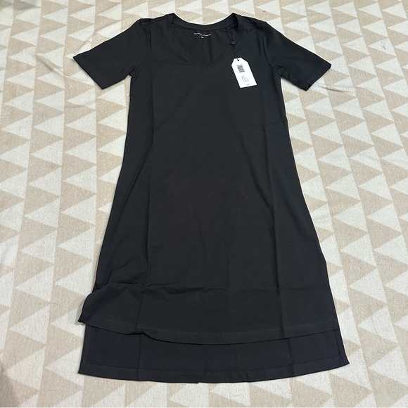 Universal standard black tesino vneck short sleeve dress - Picture 1 of 2